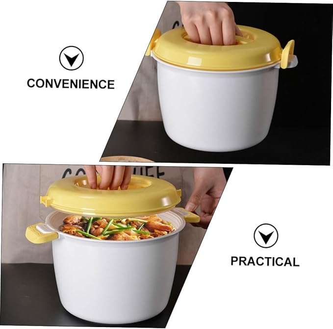 Zerodeko 2pcs Rice Cooker Insulated Microwave Lid Steamer Pot Portable Rice Cooker