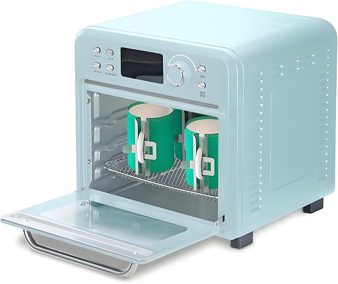 Professional 1400W Sublimation Convection Oven for Bulk Production - Digital Display 360°Even Heating for Printing on Mugs Cups Tumblers Bottles 16L