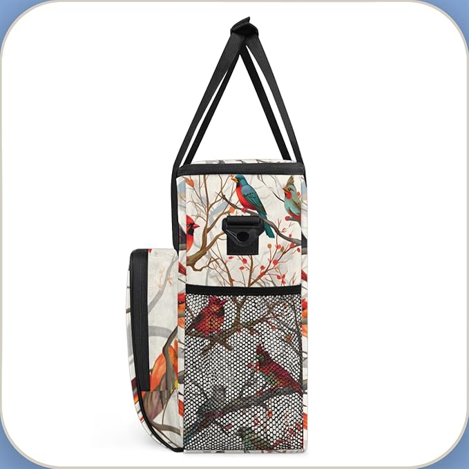 Cardinal Bird Coffee Maker Carrying Bag Portable Travel Storage Tote Bag Compatible with K-Mini or K-Mini Plus Single Serve Coffee Brewer Carrying Case with Multiple Pockets &amp Shoulder Strap