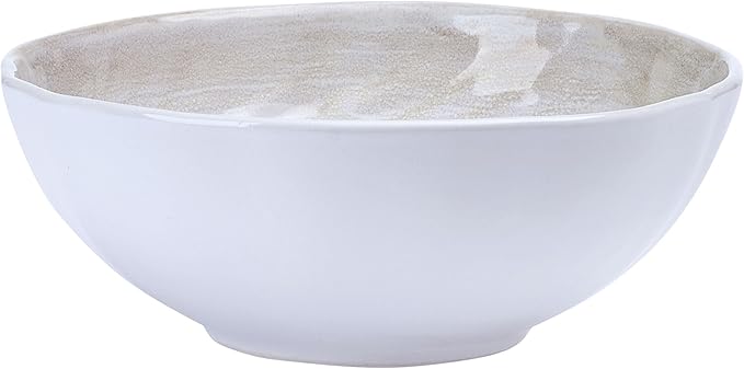 Mikasa Harley 12 Piece Stoneware Hand-Crafted Dinnerware Set Service for 4 Plate and Bowl Modern with Organic Freeform Shape White