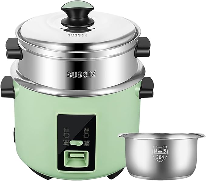 Rice Cooker (2-6L) 304 Stainless Steel Rice Cooker Intelligent Insulation Make Rice &amp Steam Food &amp Vegetables 220-240V US/EU Power(5L)