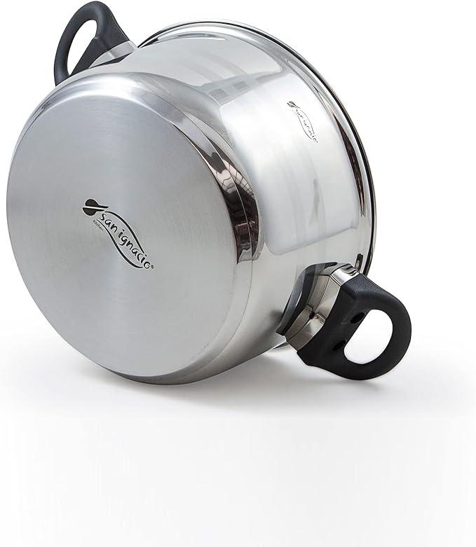 San Ignacio 8-Piece Stainless Steel Cookware with Pan Set (18.22 and 26 cm) in Pressed Aluminium Induction