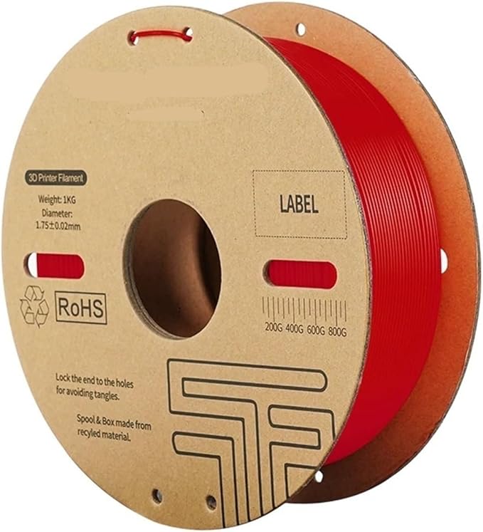 For Twotrees 3D Printers PLA Filament For High Speed 3D Printer PLA Plastics 1kg 2.2lbs 1.75mm Eco-Friendly Good Tougness No Bubble(Red)