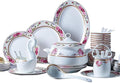Flower Bone China Tableware Set Porcelain Dishes/Plate/Bowl Dinnerware SetCeramic Dinner SetsFine Dinnerware SetsDishwasher &amp Microwave SafeMulticolorB56P