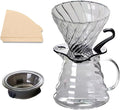 Pour Over Coffee Maker20 oz Borosilicate Glass Coffee Carafe Plastic Collar Coffee Maker Carafe 600 ml Clearfor Home Café Restaurant and Camping