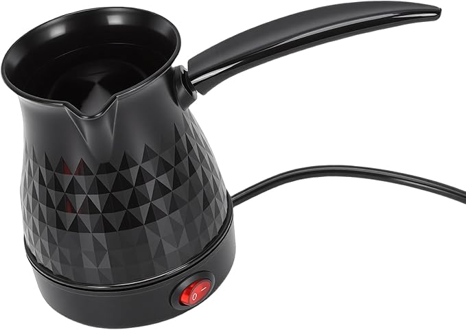 HURRISE 600ml Electric Turkish Coffee Pot Stainless Steel Manual Coffee Maker with Adjustable Steeping and Anti Dry Burn for Home Camping Travel