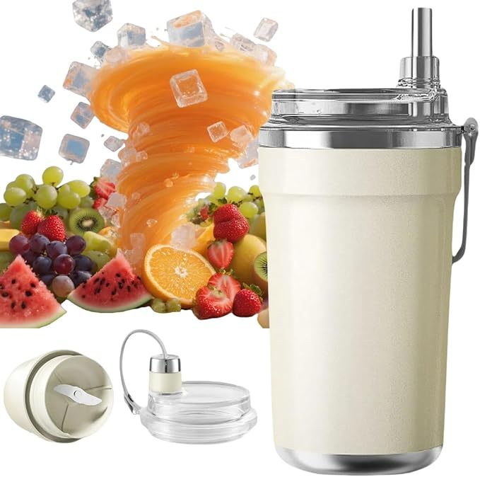 Velytycheon Shaved Ice Juice Cup Portable BlenderMultifunctional Cordless JuicerRechargeable Mini Travel CupPersonal Smoothie Blenders with Leakproof-Lid for Office Gym Camping Travel (450ML A)