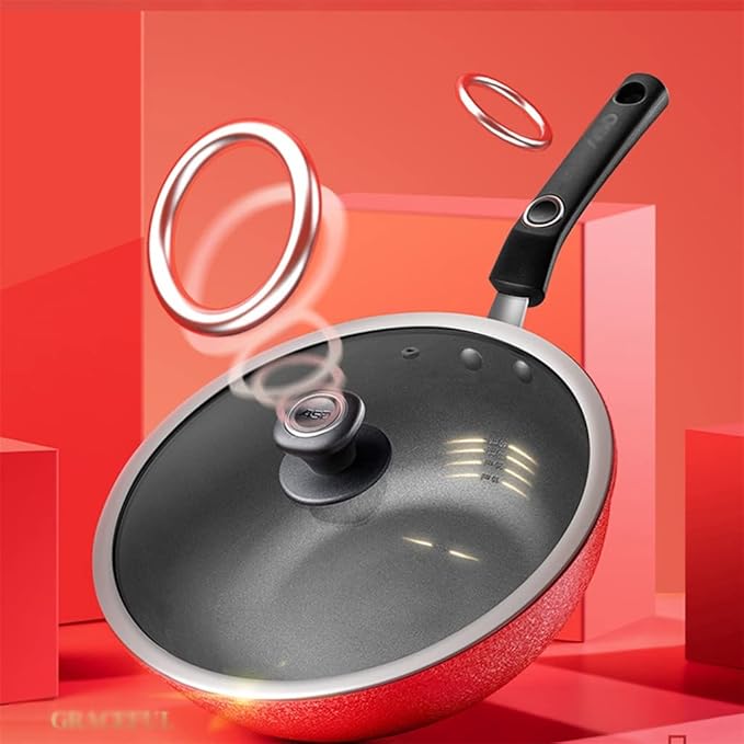Cookware 3 Piece Cookware Set Household Pot Wok Frying Soup Nonstick Kitchen Pot Set Combination Pot Pot Pot Soup Pot (Color : A Size A