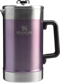STANLEY Classic Stay-Hot French Press Coffee Maker 48 oz | 5 Minute Brew 4 Hours Hot | Mesh Filter for Coffee Grounds | Insulated Stainless Steel French Press | BPA-Free | Wisteria Shine