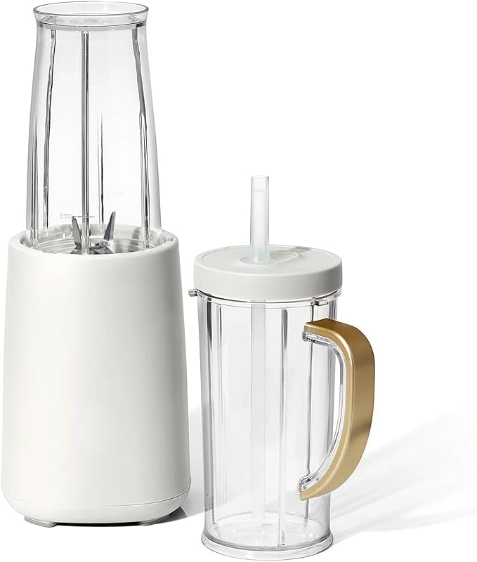 Personal Blender Set 12-Piece 240W Compact Single Serve Blender with Blending and Grinding Cups BPA-Free Dishwasher Safe (White Icing)