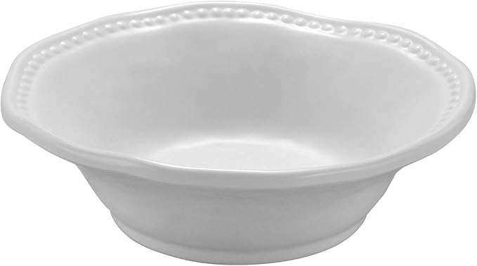 Supreme Housewares 12-Piece Melamine Dinnerware Set Includes Dinner Plates Salad Plates Bowls Service for 4. (Beaded)