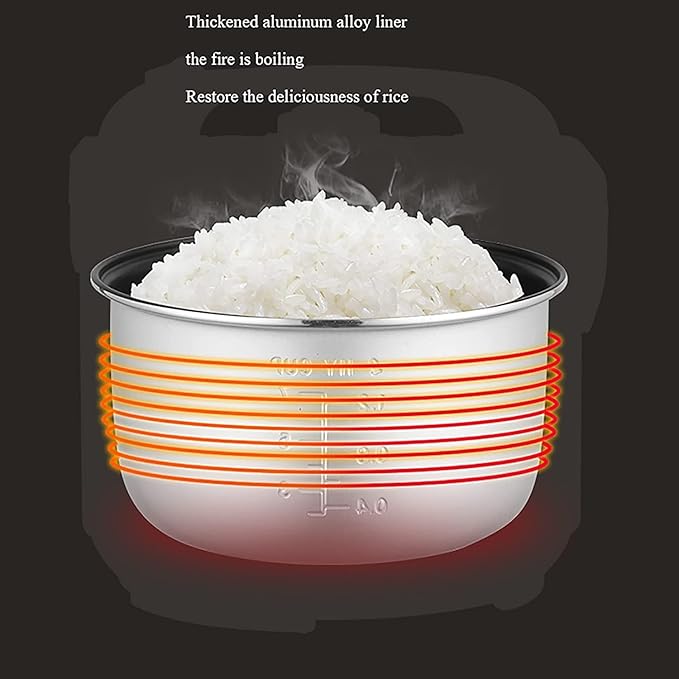 Rice Cooker with Steamer Non-Stick Inner Pot Intelligent Insulation Make Rice &amp Steam Healthy Food &amp Vegetables(5L) ()