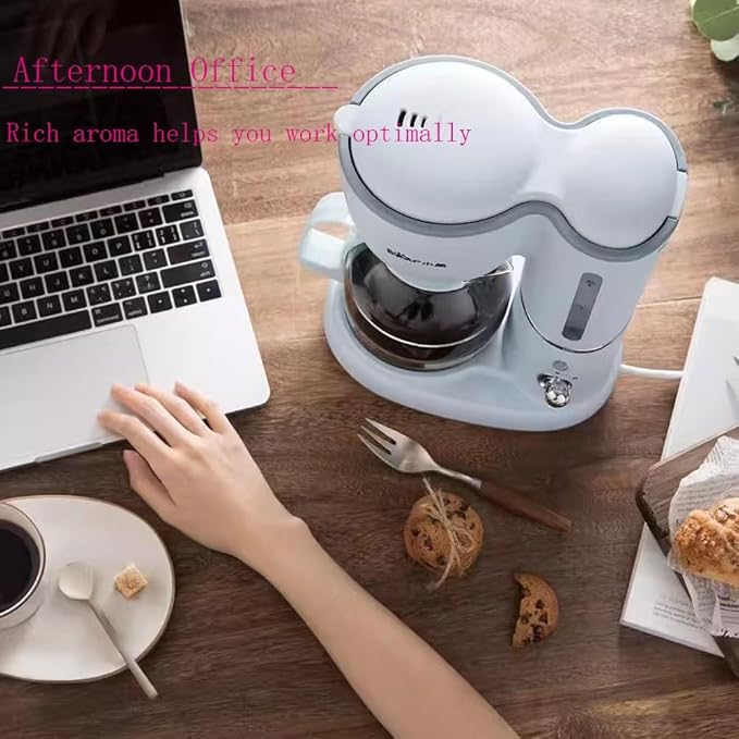 Multifunctional coffee machine can brew iced coffee can be used with travel mug detachable water tank with power cord storage function suitable for travel camping office home use
