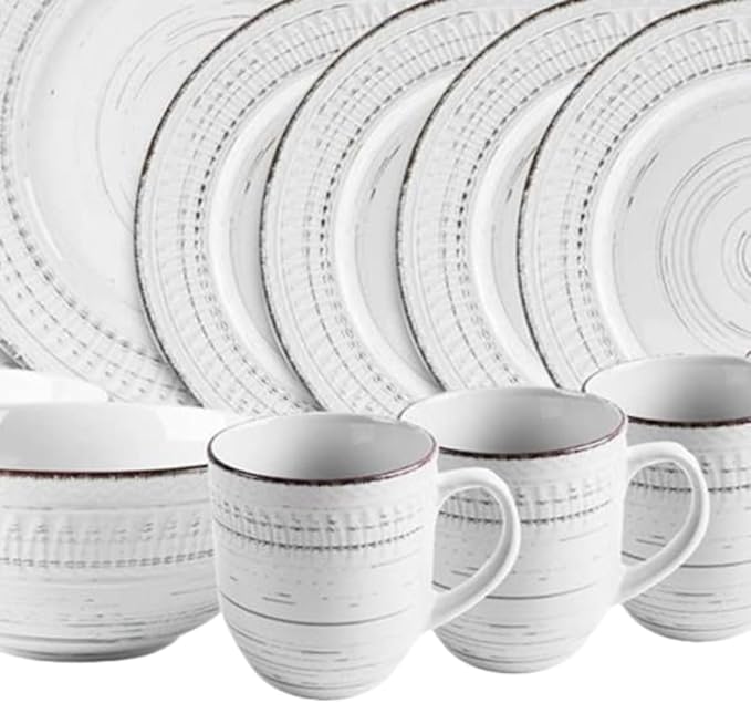 Dinnerware Set 16 Pieces - Teal (White)