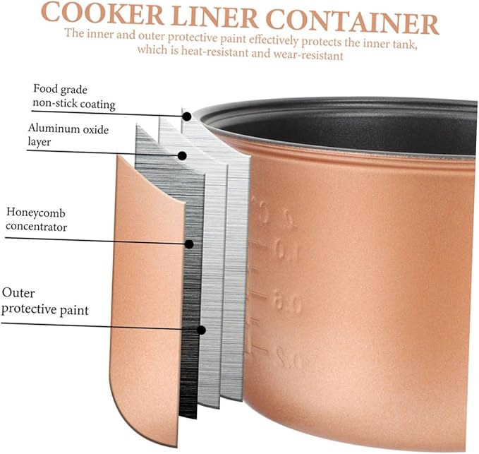 Household Non-stick Rice Cooker Inner Pot Electric Cooker Accessory for Efficient Cooking Versatile for Rice and Cake Making