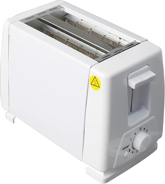 Adjustable Temperature Wide Slot Toaster 2-Slice Stainless Steel Auto Pop-Up Easy to Clean