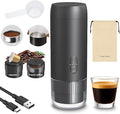 Portable Espresso Maker 20 Bar Travel Coffee Maker with USB Charging Compatible with Ground Coffee &amp Capsules (NS) Waterproof for Camping Hiking RV Car Office