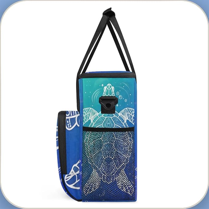 Coffee Maker Carrying Bag Ocean Turtle Single Cup Coffee Maker Travel Bag Compatible with Keurig K-Mini or K-Mini Plus Portable Storage Bag with Shoulder StrapAZ-16