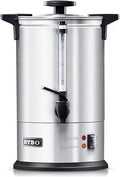 SYBO 120 Cup Commercial Coffee Urn &amp Hot Beverage Dispenser Stainless Steel Percolate Maker Fast Brew Keeps Warm – Ideal for Tea Water at Events Catering 18 L Metallic
