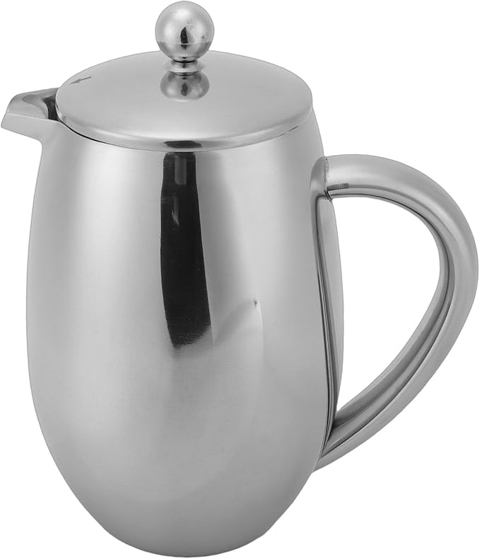 Fabater French Press 304 Stainless Steel Double Wall Coffee Maker 600ml Insulated Coffee Pot with Fine Mesh Filter for Home Outdoor Camping