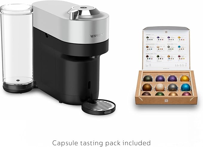 Nespresso Vertuo Pop+ Deluxe by De'Longhi with Aeroccino Silver
