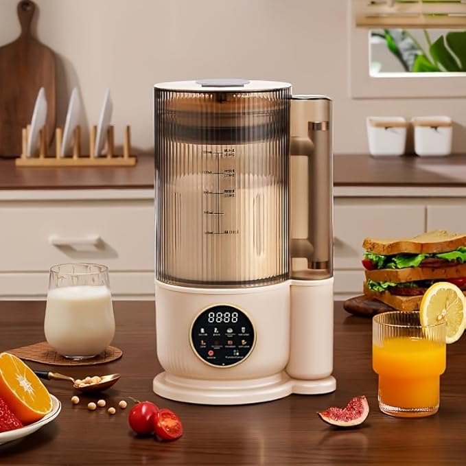 Nut Milk Maker &amp Multi-Function Blender 50oz/1.5 L Automatic Homemade Almond Soy Oat Milk Maker with Self-Cleaning Heated Boil Function Soundproof Design 12 Blades &amp Portable Pitcher