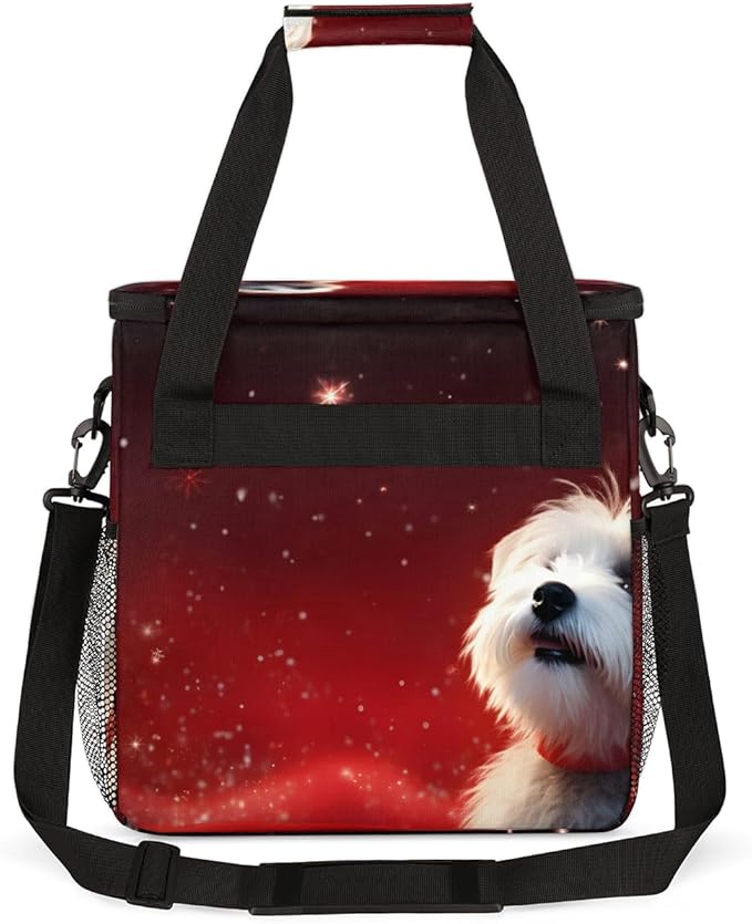 Cute Dog Coffee Maker Carrying Bag Star Portable Travel Storage Tote Bag Compatible with K-Mini or K-Mini Plus Single Serve Coffee Brewer Carrying Case with Multiple Pockets &amp Shoulder Strap