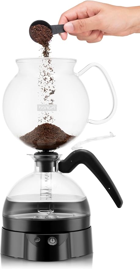 Bodum 34oz ePebo Electric Vacuum Coffee Maker BPA-Free Tritan Plastic Jug High-Heat Borosilicate Glass Funnel w/Temperature Control