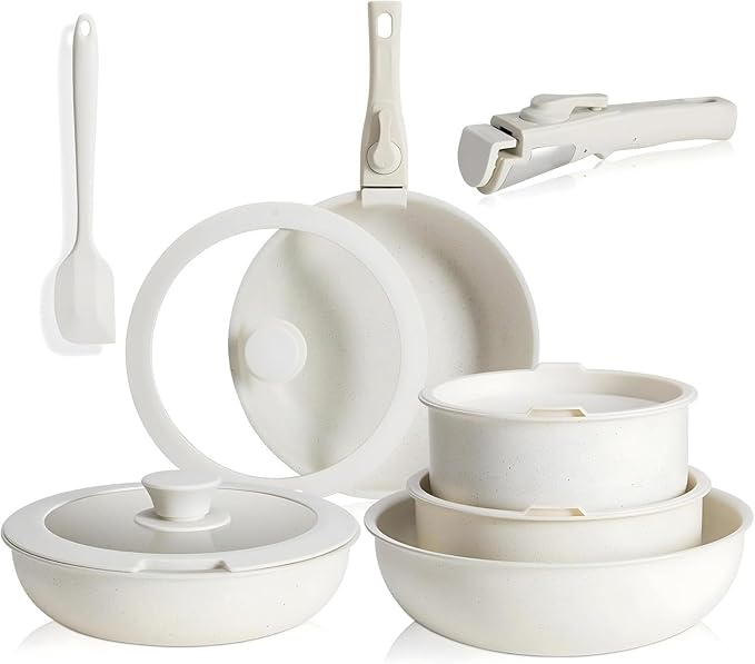 12Piece Cookware Set Pots and Pans Set Kitchen Granite Non Stick Bakeware