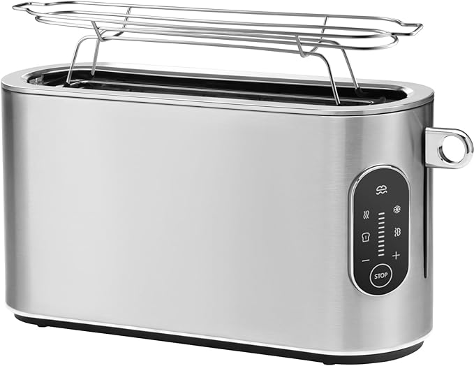 WMF Lumero 414190011 Best Toaster 10 Browning Levels Quick Roast Results Bright LED Display Warm-up Rack Warm Up Roasting Defrost Cancel 980W