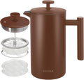 Secura French Press Coffee Maker 304 Grade Stainless Steel Insulated Coffee Press with 2 Extra Screens 34oz (1 Litre) Coffee
