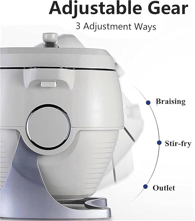 Commercial Automatic Cooking Machine Multi-Function Cooking Wok Fried Rice Machine 6L Capacity 360° Rotation for Stir-Frying Stewing Cooking Suitable for Home Kitchens