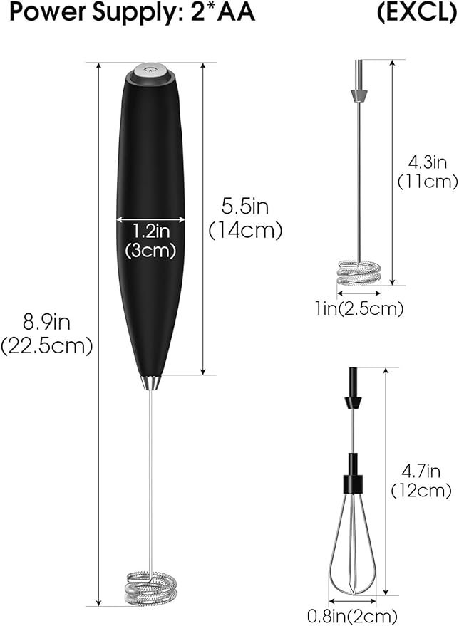 Fit for Electric Hand Blender &amp Egg Beater - Drink Mixer &amp Milk Frother with Stand for Coffee &amp Lattes(B)