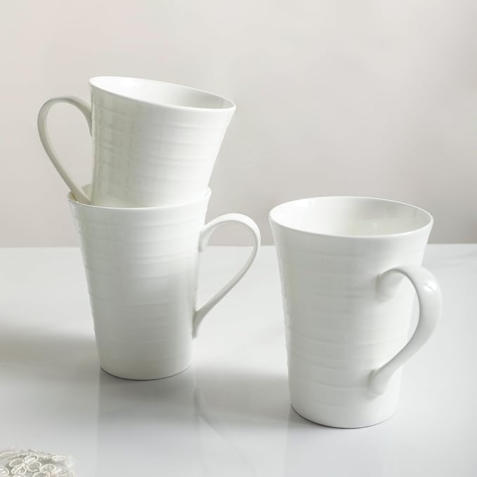 Stone lain Bone China Round Swirl Design 32 Piece Dinnerware Set White