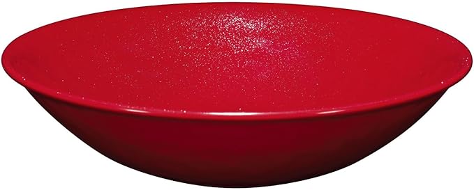 UPware 12 Piece Twinkle Dust Melamine Dinnerware Sets Outdoor Dishes Set Plates and Bowls Sets Christmas Decorations Service for 4 Red