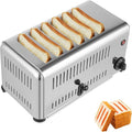 Commercial Toaster 6 SliceToaster MachineStainless Steel Electric Toaster Countertop ToasterBread Baking Machine for Home Restaurant Bakery 1680W 110V