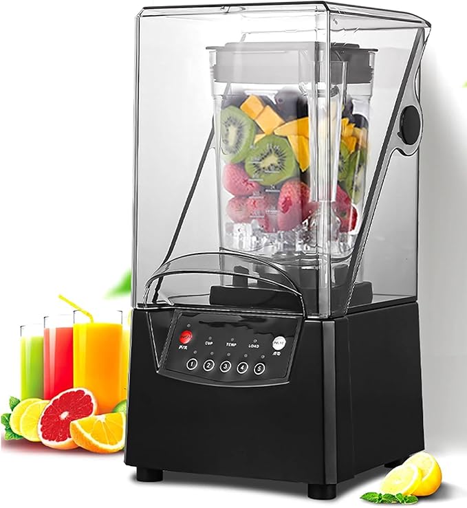 Blender for Smoothies Commercial Blender 2L Smoothie Machine Fruit Juice Smoothie Maker with Smart Touch Screen Adjustable Speed for Home Restaurants Hotels