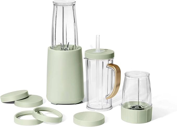 Personal Blender Set 12-Piece 240W Compact Single Serve Blender with Blending and Grinding Cups BPA-Free Dishwasher Safe (Sage Green)