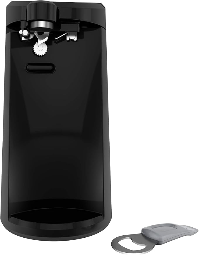 BLACK+DECKER 4-Slice Toaster Extra-Wide Black TR1410BD10.91x11.54x7.71 &amp EasyCut Extra-Tall Can Opener with Knife Sharpener and Bottle Opener Black EC500B-T