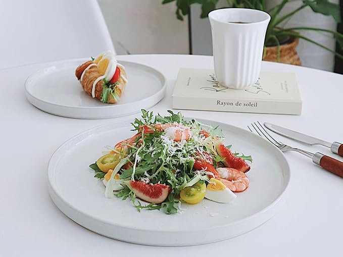 Famiware 24 Pieces Dinnerware Sets Dishes Set for 4 White