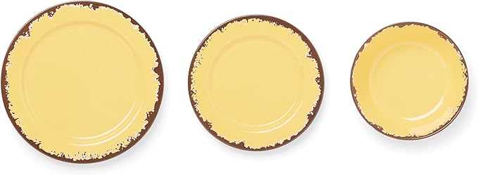 Fox Run Melamine Dinnerware Set Multicolor 12 Piece