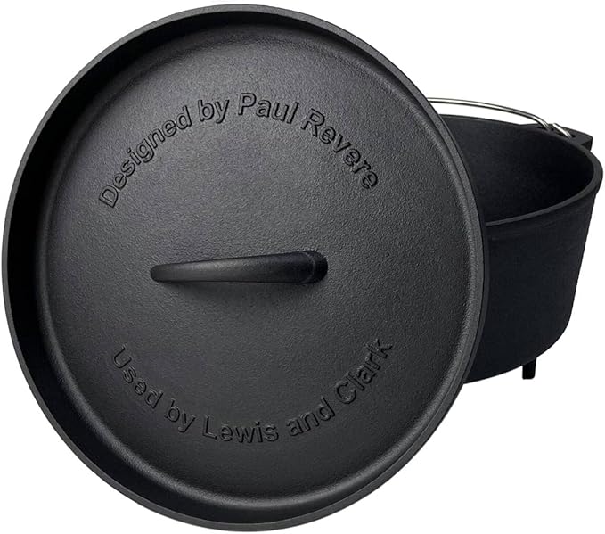Lehman's Campfire Cooking 4-Piece Set Nitrided Dutch Oven Skillets and Griddle