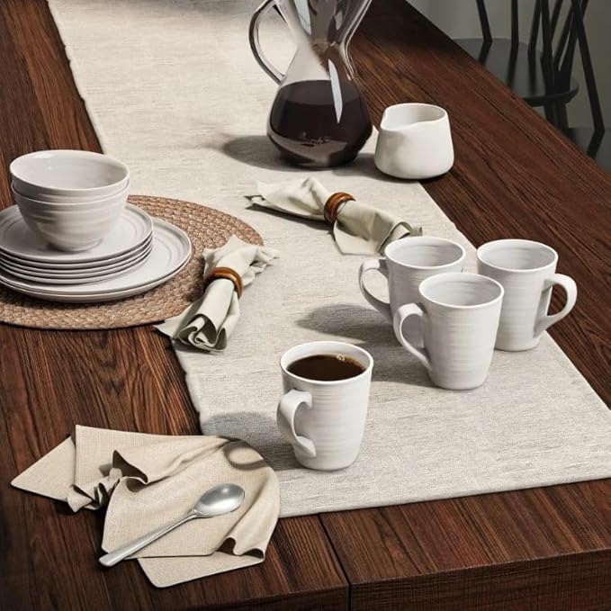 16-Piece Dinnerware Set Plates and Bowls Sets Dishes Dinner Salad Dessert