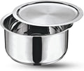 Vinod Stainless Steel 304 Grade Tope/Patila/Topiya with Lid - Diameter 20 cm Capacity 3 Litre Induction and Gas Stove Friendly 2 Year Warranty Silver