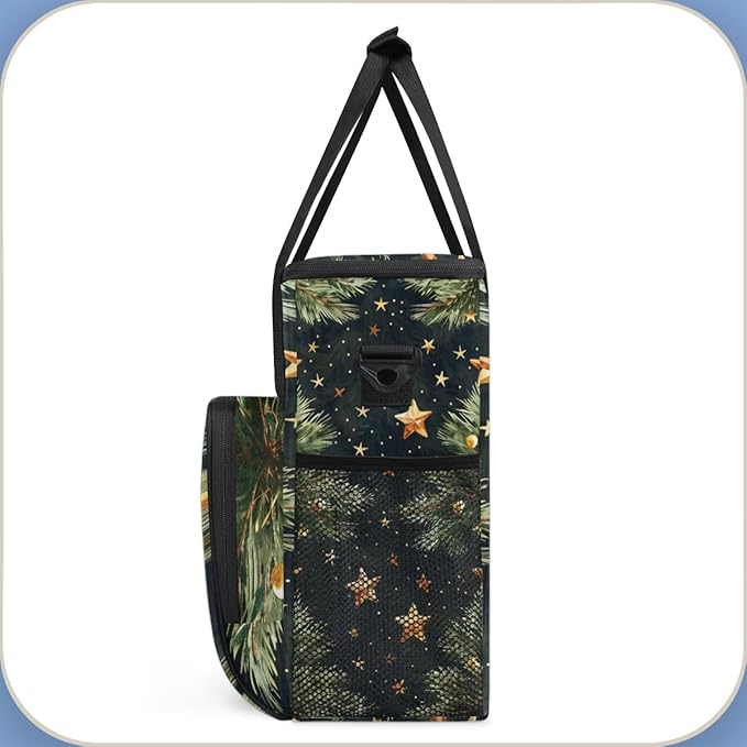 Magical Tree Xmas Coffee Maker Carrying Bag Portable Travel Storage Tote Bag Compatible with K-Mini or K-Mini Plus Single Serve Coffee Brewer Carrying Case with Multiple Pockets &amp Shoulder Strap
