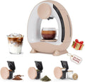 3 in 1 Single Serve Coffee Maker for K CupGround Coffee and Tea Leaves1400W 20s Fast Heating Mini K Cup Coffee BrewerOne Button Operationfor Small Spaces-Glass not included