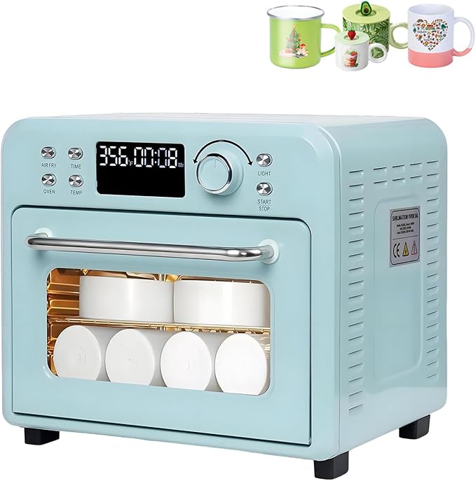 Sublimation Oven Machine with Digital Display Intuitive OperationConvection Oven for Sublimation Blanks Tumblers Mugs Cups Water Bottles Bulk Transfer 16L