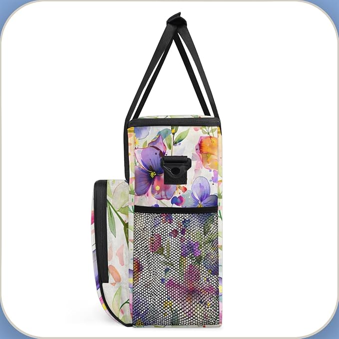 Tender Flower Coffee Maker Carrying Bag Portable Travel Storage Tote Bag Compatible with K-Mini or K-Mini Plus Single Serve Coffee Brewer Carrying Case with Multiple Pockets &amp Shoulder Strap