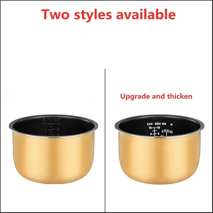 3L 4L 5L Universal Electric Rice Cooker BowlCompatible for Midea Rice Cooker Liner Pot 1pc(4L Thicken)
