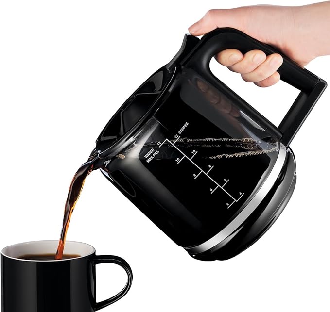 KRUPS EC322 14-Cup Programmable Coffee Maker Professional Permanent Gold-Tone Thermobrew Technology Black